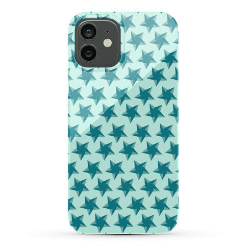Teal Star Pattern Phone Case